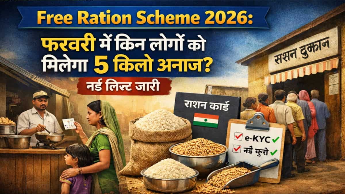 Free Ration Scheme 2026 February mein 5 kilo anaj lene wale ration card holder
